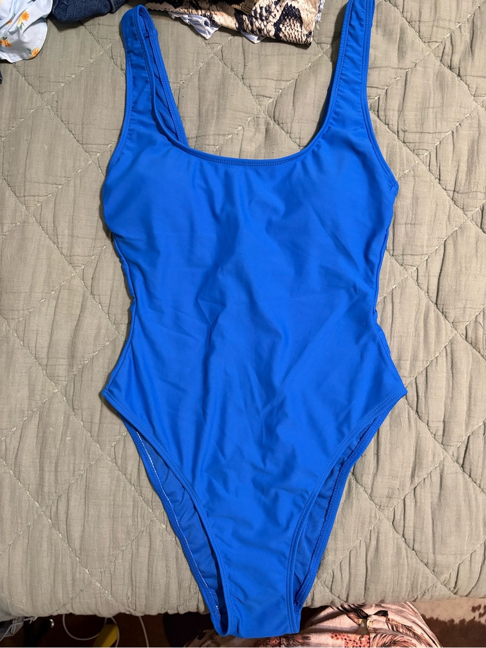 Solid Royal Blue One-Piece Swimsuit